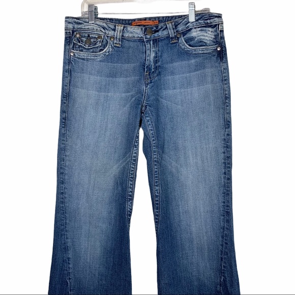 Vigoss Super Wide Leg Flare Light Wash Jeans 13/14 - Picture 4 of 9